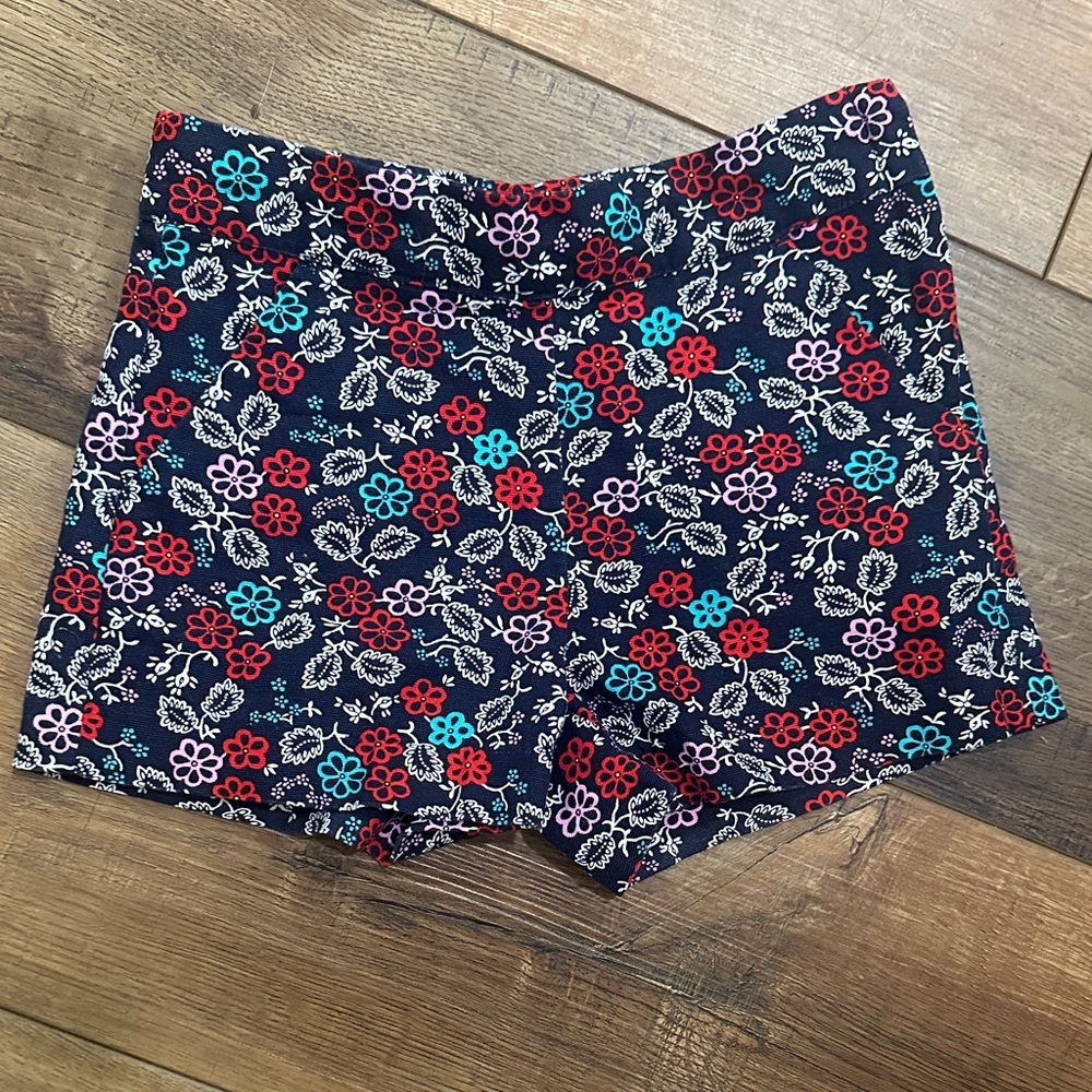 Janie and Jack Floral Kids Shorts - Red, Blue, White